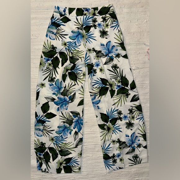 Banana Republic Wide Leg Colorful Floral Pants - Picture 7 of 8